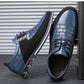 Sapatos de couro italianos clássicos da moda 2025 feitos à mão
