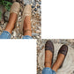 Vintage stijl ademende leren loafers voor dames