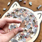 Puzzle en bois de 35 pièces en forme de chat aux couleurs Morandi