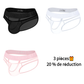 Cuecas de corte clássico de cor lisa para homem – Conforto e suporte sexy