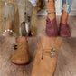Chaussures rétro italiennes pour femmes, fabriquées à la main en cuir de vache souple