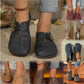 Chaussures rétro italiennes pour femmes, fabriquées à la main en cuir de vache souple