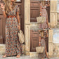 Robe fleurie bohème à col en V tendance 2025