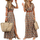 Robe fleurie bohème à col en V tendance 2025