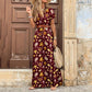 Robe fleurie bohème à col en V tendance 2025