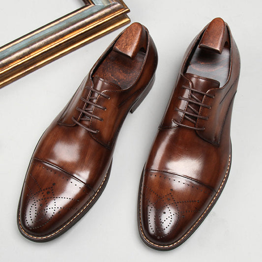 Paul™ Heren Premium Echt Lederen Schoenen, Prachtig Gebeeldhouwd