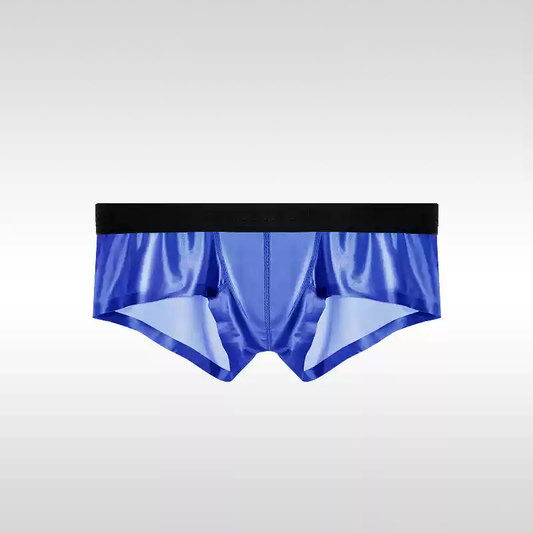 Heren boxershorts van ademend satijn met lage taille en ijszijde