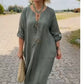 Nouvelle robe décontractée ample de couleur unie 2025 