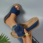 🚶‍♀️💥De beste korting van vandaag van 40%💥 Comfortabele, antislip, effenkleurige open-teen sandalen met sleehak voor dames
