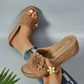 🚶‍♀️💥De beste korting van vandaag van 40%💥 Comfortabele, antislip, effenkleurige open-teen sandalen met sleehak voor dames