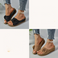 🚶‍♀️💥De beste korting van vandaag van 40%💥 Comfortabele, antislip, effenkleurige open-teen sandalen met sleehak voor dames