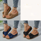 🚶‍♀️💥De beste korting van vandaag van 40%💥 Comfortabele, antislip, effenkleurige open-teen sandalen met sleehak voor dames