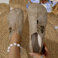 Chaussures rétro italiennes pour femmes, fabriquées à la main en cuir de vache souple