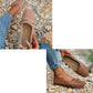 Vintage stijl ademende leren loafers voor dames
