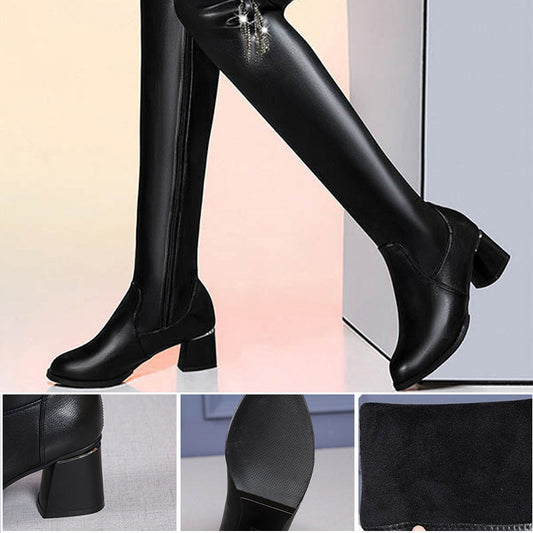 40% RABATT✨Herbst-Winter-Serie✨warme Lederstiefel für Damen✨Schlank aussehen