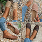 Vintage stijl ademende leren loafers voor dames