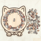Puzzle en bois de 35 pièces en forme de chat aux couleurs Morandi