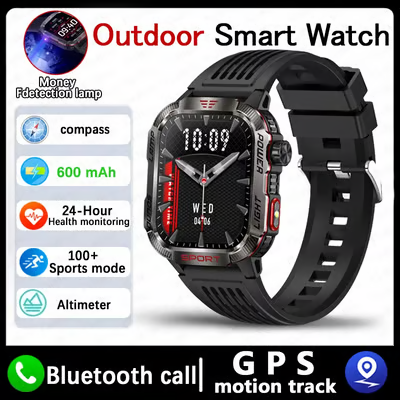 Smartwatch esportivo militar masculino para Android e iOS