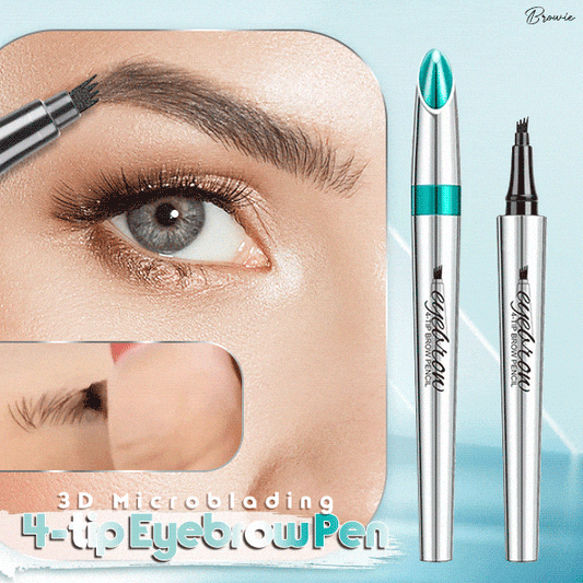 Crayon à sourcils 3D étanche pour microblading, stylo de tatouage à 4 pointes fourchues
