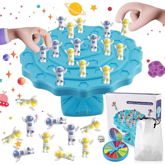 LILITOY™3396 | Jeu d'empilage Balance Spaceman – Jouet STEM interactif pour enfants et parents