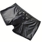Sexy leren boxershort met afneembare U-vormige gesp in het kruis