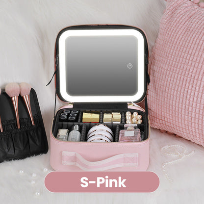 ✨ -49 % et livraison gratuite ✨ Un maquillage impeccable, partout – Trousse de maquillage avec miroir LED portable ! ✨