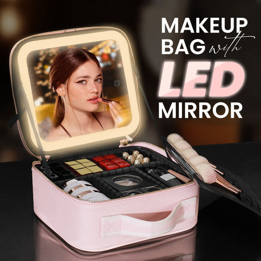✨ -49 % et livraison gratuite ✨ Un maquillage impeccable, partout – Trousse de maquillage avec miroir LED portable ! ✨