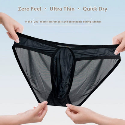 Koele en comfortabele ultradunne transparante sexy herenslip