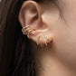 ✨ Boucles d'oreilles élégantes courbées avec zircon – design élégant et moderne