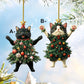 🎁Décoration de Noël amusante avec des chats noirs et blancs