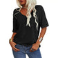 ✨2025 nieuw effen V-hals T-shirt voor dames