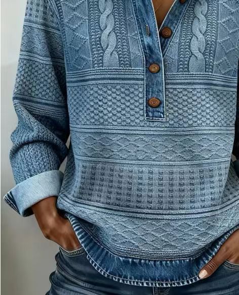 【🔥 Prix ultra-bas du jour】Blouse élégante à boutons et col classique