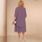 Robe midi superposée grande taille