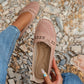 Vintage stijl ademende leren loafers voor dames