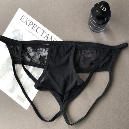 Sexy, ademende ultradunne kanten slip voor heren