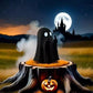 Estátua assustadora de resina fofa de Halloween