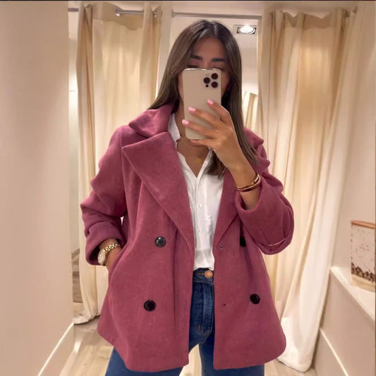 🔥Veste à revers en laine double face très vendue en 2025🧥