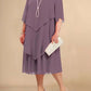 Robe midi superposée grande taille