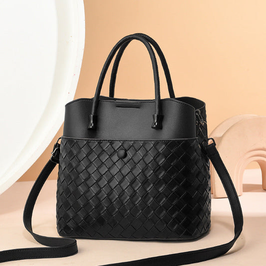 Nouveau sac en cuir souple tissé pour femme (2025) 
