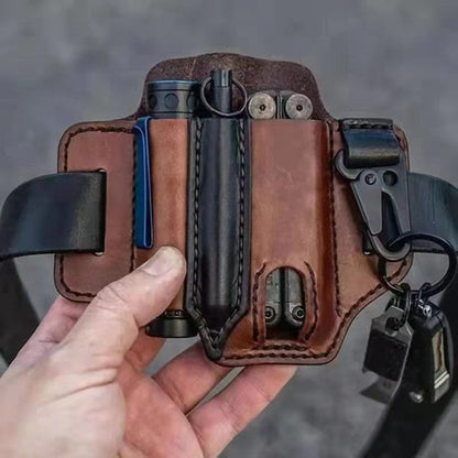 🎁 Tactische multifunctionele riemhoes van rundleer met uilengesp