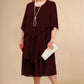 Robe midi superposée grande taille