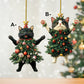 🎁Décoration de Noël amusante avec des chats noirs et blancs