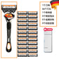 Kit de remplacement pour rasoir pour homme + support gratuit – Lames en acier inoxydable ultra-tranchantes pour un rasage en douceur