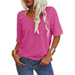 ✨2025 nieuw effen V-hals T-shirt voor dames