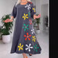 Vestido de menina com estampado floral