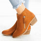 🔥 Bottines de marche confortables pour femmes - Talon bas, fermeture à glissière, support orthopédique de la voûte plantaire