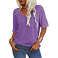 ✨2025 nieuw effen V-hals T-shirt voor dames
