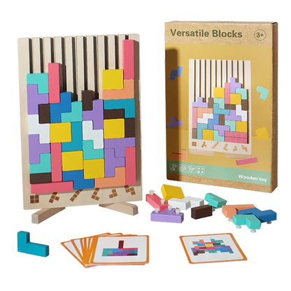 Blocs de construction éducatifs pour enfants Puzzle 3D Pédagogie Montessori 