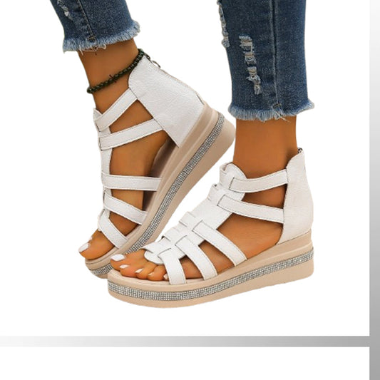 🔥49% korting🔥Wedge sandalen met strass-versiering💕Comfortabel en stijlvol💕