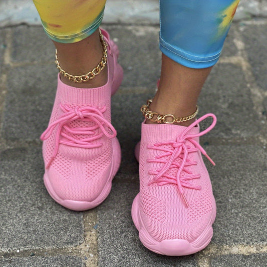Nieuwe ademende sneakers met veters in grote maten